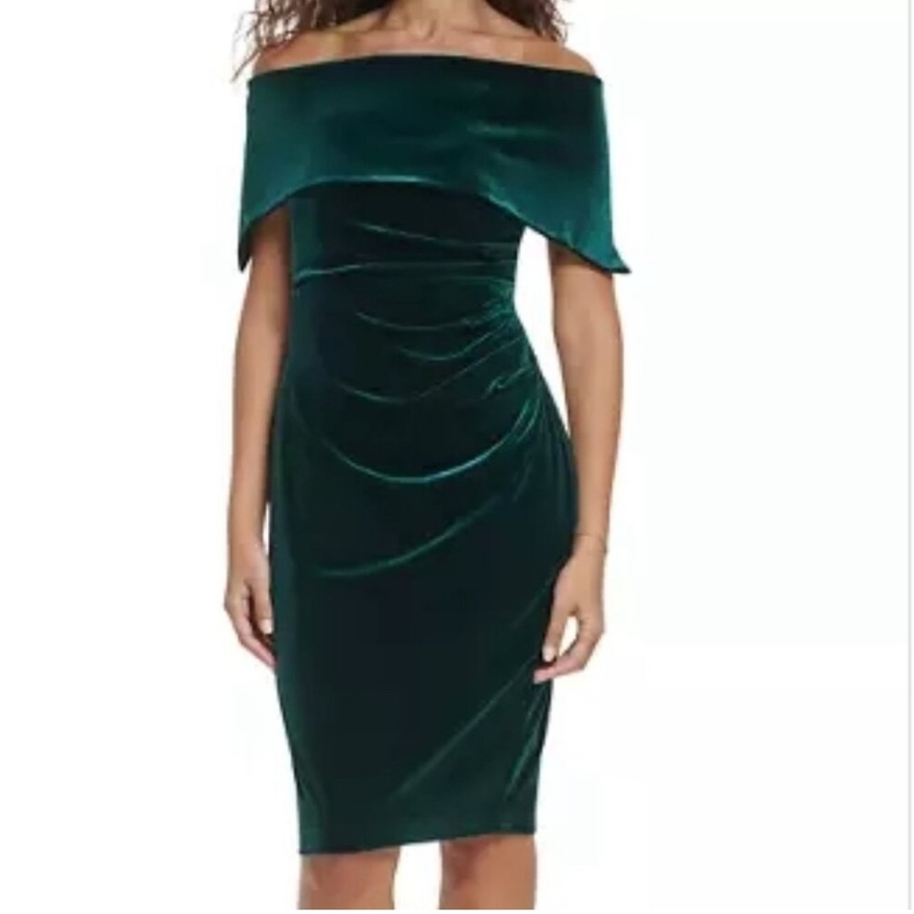 Vince Camuto Emerald Velvet Dress